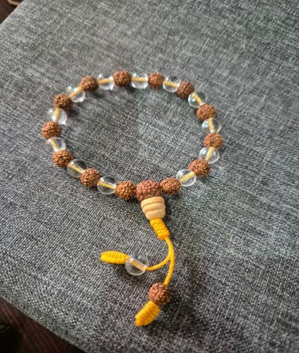 Rudraksha Wrist Bracelet (With Quartz)